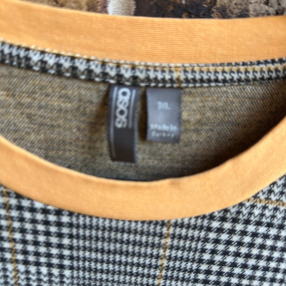 ASOS Plaid Blouse with Yellow Accents - Picture 2 of 5